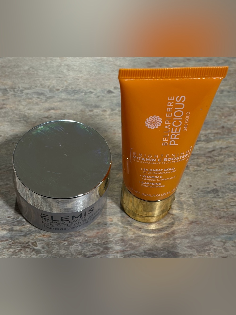 Elemis Pro-Collagen Naked Cleansing Balm and Bellapierre Precious Brightening
